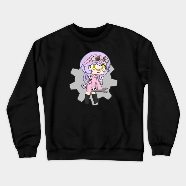 Gacha Girl - Sarah the Mechanic Crewneck Sweatshirt by UwU Kitty